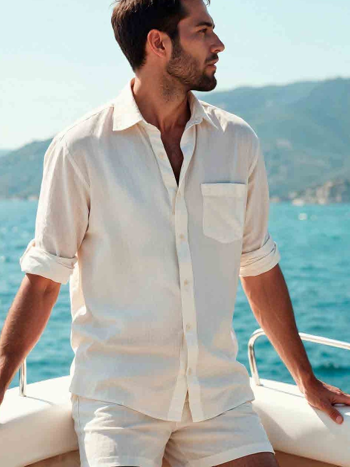 Washed Oxford Shirt in Ecru
